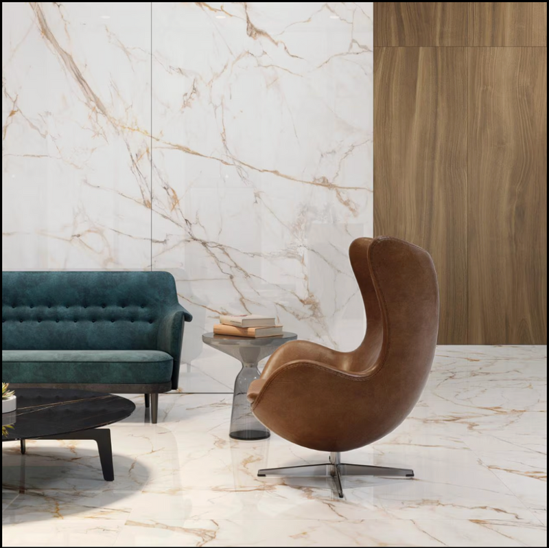 PLACA DE GRAN FORMATO CALACATTA GOLD NATURE 160X320X1.2 CM