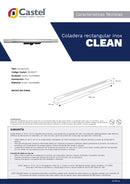 COLADERA CLEAN RECTANGULAR 3.2*60 TRAMPA DE OLOR
