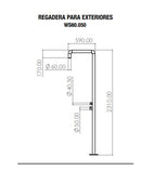 REGADERA PARA EXTERIORES WS62.050GO GRIS OXFORD