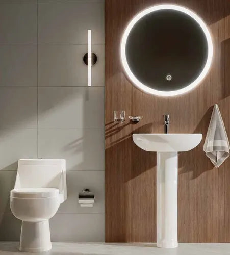 KIT LAVABO LUANDA CON PEDESTAL & MONOMANDO DAMASCO