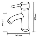 MONOMANDO BAJO PARA LAVABO RADIUM BLACK CE04.011N