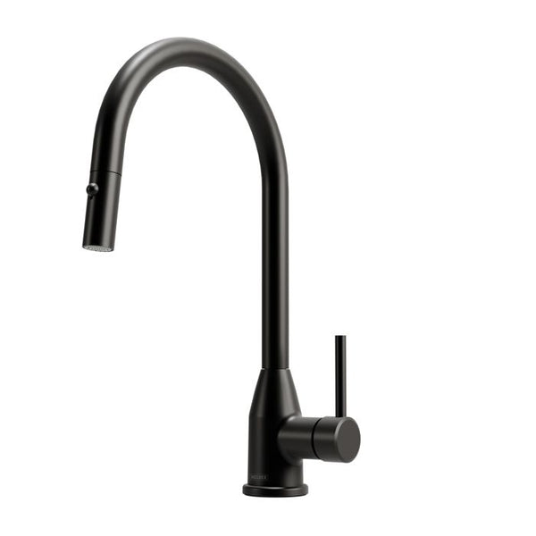 MONOMANDO FREGADERO RETRACTIL 2 CHORROS KAMPA EBANO E-314-EB