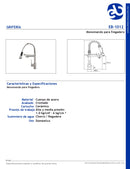 LLAVE MONOMANDO DUAL PARA FREGADERO EB-1012