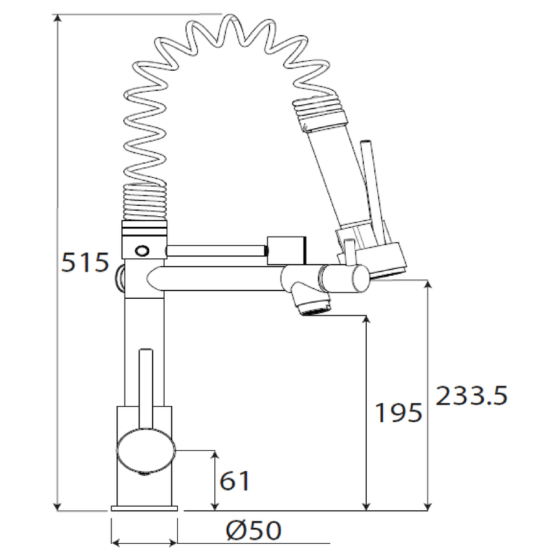 LLAVE MONOMANDO DUAL PARA FREGADERO EB-1012