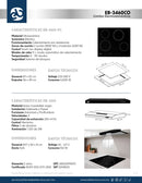 COMBO 60CM PARRILLA Y CAMPANA DE PARED NEGRA EB-3460CO