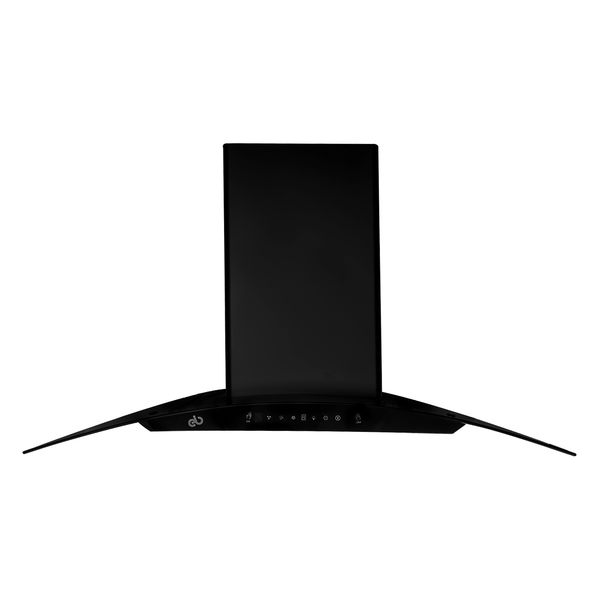 CAMPANA DE PARED 90 CM EN CRISTAL CURVO EB-393