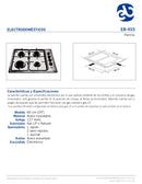 PARRILA A GAS 58CM 4 QUEMADORES EB-455