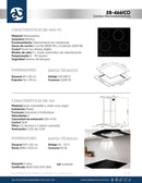 COMBO 60CM PARRILLA Y CAMPANA DE PARED NEGRA EB-4661CO