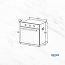 HORNO ELECTRICO DE CONVECCION 60 CM A/I EB-501