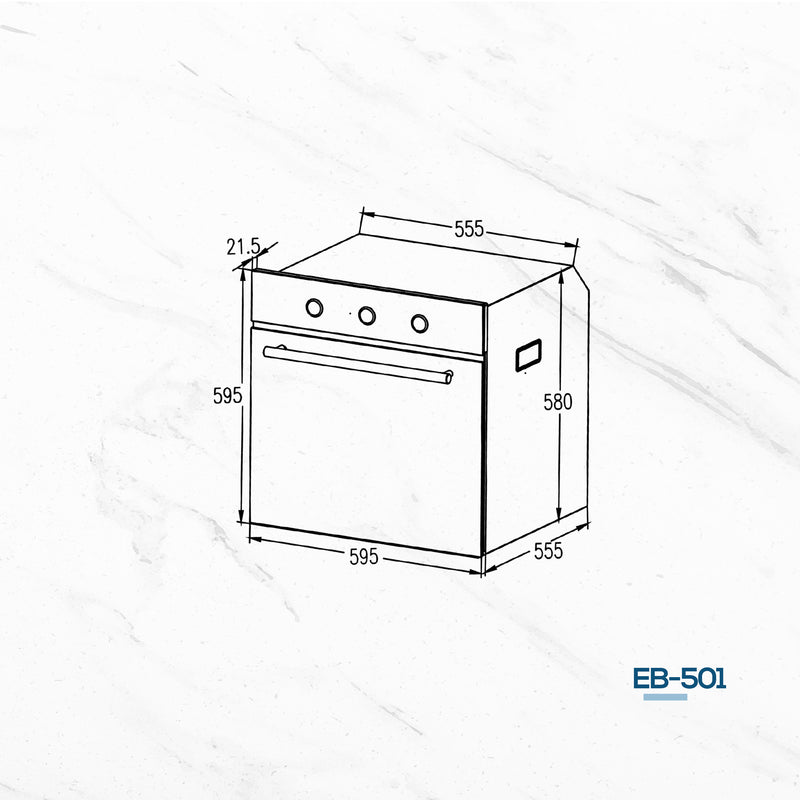 HORNO ELECTRICO DE CONVECCION 60 CM A/I EB-501