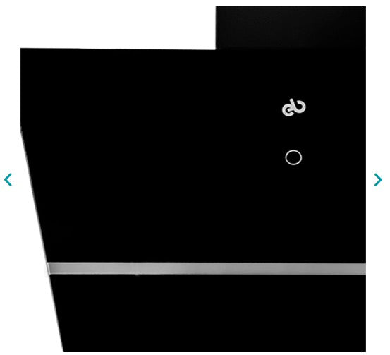 CAMPANA DE PARED INCLINADA 60 CM EN CRISTAL EB-332
