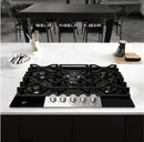 PARRILLA A GAS CRISTAL NEGRO 70CM 5 QUEMADORES EB-486BL