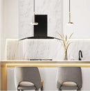 CAMPANA DE PARED 90 CM EN CRISTAL CURVO EB-393