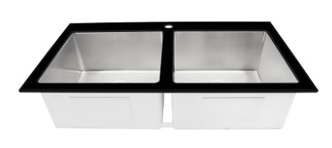 TARJA DE ACERO INOXIDABLE DOBLE TINA ELKAY PARA COCINA ECDR-361985