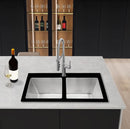 TARJA DE ACERO INOXIDABLE DOBLE TINA ELKAY PARA COCINA ECDR-361985