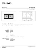 TARJA DE ACERO INOXIDABLE DOBLE TINA ELKAY PARA COCINA ECDR-361985