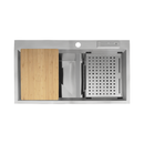 TARJA DE ACERO INOXIDABLE DOBLE TINA ELKAY PARA COCINA EFD-342075ACO