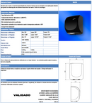 SECADOR AVE OPTICO 125V NEGRO MATE AA19926