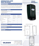 DISPENSADOR DE JABÓN SMART RELLENABLE HUMO AC27450