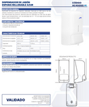 DISPENSADOR DE JABÓN ESPUMA RELLENABLE AZUR AC40000