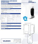 DISPENSADOR DE JABÓN MEDIANO ANTIBAC AITANA AC70020BA