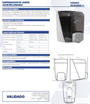 DISPENSADOR DE JABÓN AZUR RELLENABLE HUMO MINI AC84000