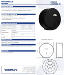 PORTARROLLO FUTURA MINI NEGRO MATE AE57090