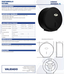 PORTARROLLO FUTURA MAXI NEGRO MATE AE58900