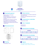 DISPENSADOR DE TOALLA DE PAPEL FLUIDO CENTRICO SMART BLANCO JOFEL AG47060