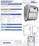 DISPENSADOR DE TOALLA DE PAPEL PRE-CORTE SILVER  AG56300