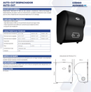 DISPENSADOR DE TOALLA DE PAPEL PRE-CORTE NEGRO MATE AG56900