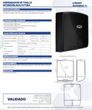 DISPENSADOR DE TOALLA INTERDOBLADA FUTURA NEGRO MATE AH35900