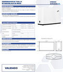 DISPENSADOR DE TOALLA INTERDOBLADA DE MESA AH52000