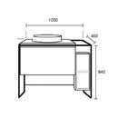 MUEBLE SORIA 120 ROBLE NATURAL (1200X840X450) NO INCLUYE OVALIN