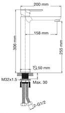 MONOMANDO LAVABO ALTO ODESSA BRONZE 73031B