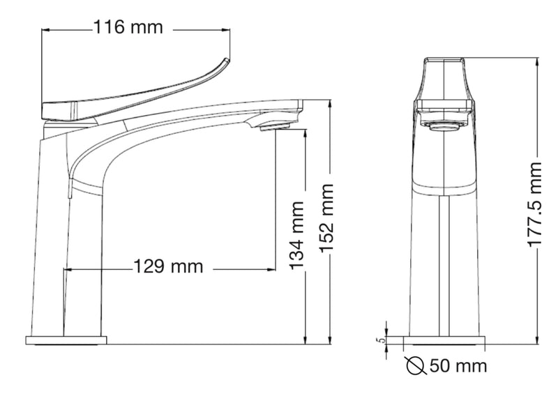 MONOMANDO LAVABO BAJO MIRO 75011SB