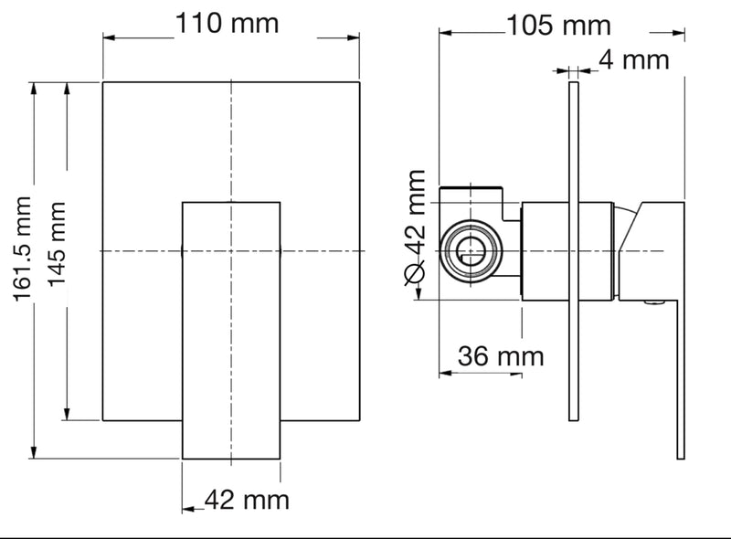 MONOMANDO PARA REGADERA LEXUS 1230001