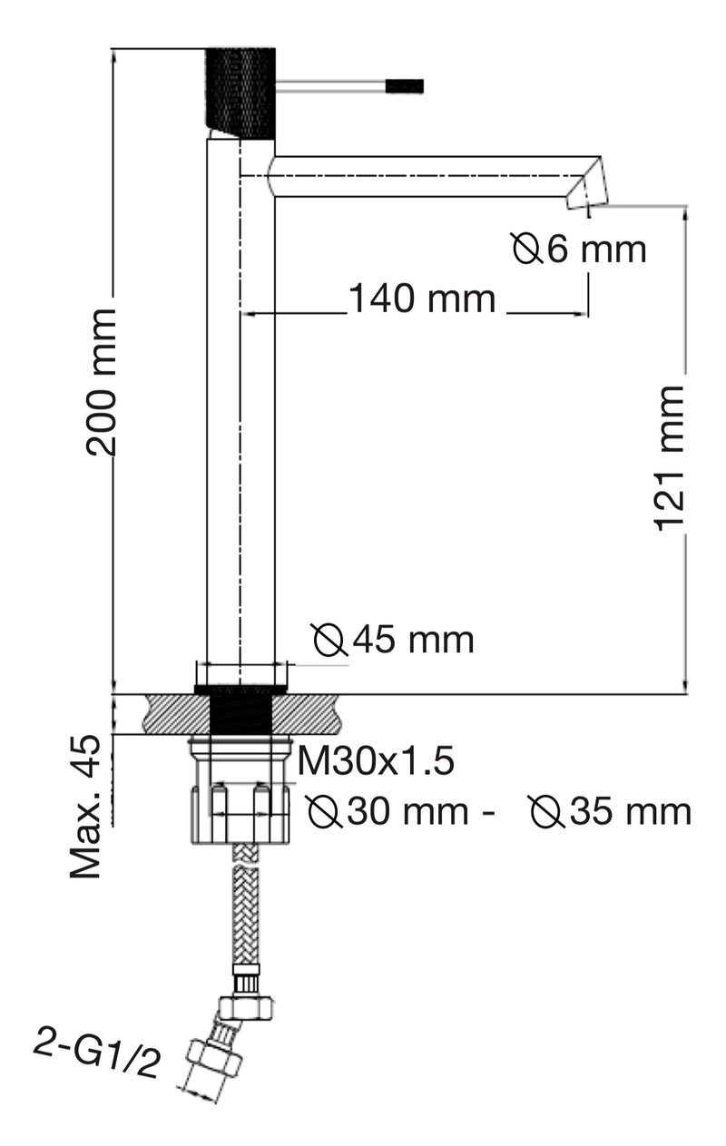 MONOMANDO LAVABO BAJO MONET 76.0101N