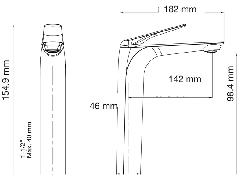 MONOMANDO LAVABO BAJO BONATI 78.0101G
