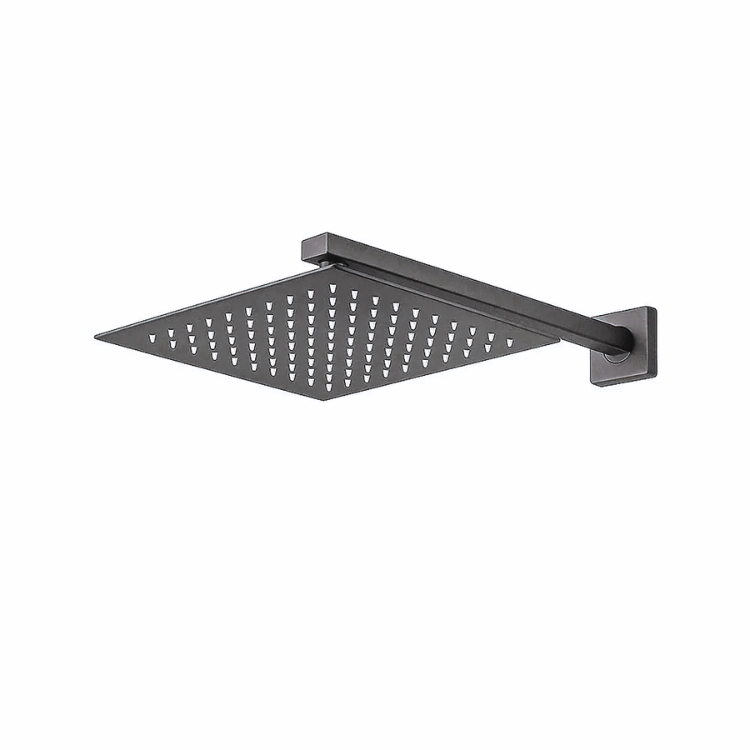 REGADERA CUADRADA CON BRAZO GRIS OXFORD TB42.902GM