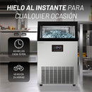 MÁQUINA PARA HACER HIELO-CAPACIDAD PARA 45KG EN 24HRS-CANASTA DE HIELO PARA 15KG-LLENADO GRIFO O GARRAFÓN-COMPRESOR NUUR MODELO:HIEL45K