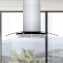 CAMPANA DE ISLA ACERO INOXIDABLE 90CM EB-393IC