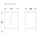 GABINETE DE BAÑO ANDY SIN PUERTAS