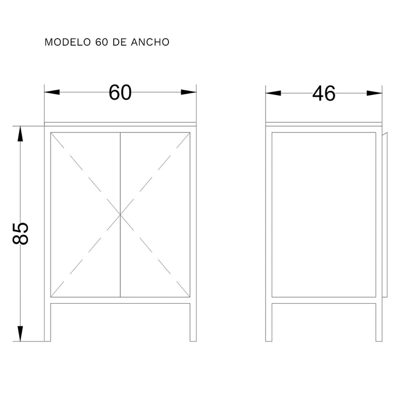 GABINETE DE BAÑO ANDY SIN PUERTAS