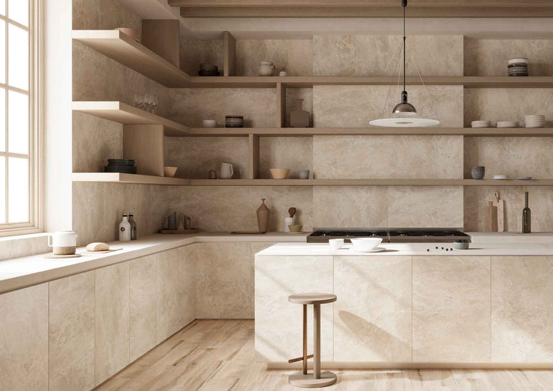 PISO PORCELANICO KAIROS MARBLE BAIGE RECTIFICADO 79.3X159.3 (CAJA 1.26)1PZS