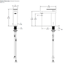MONOMANDO CORTO PARA LAVABO MAXIMA TITANIUM INCLUYE CONTRA PUSH L-EP-932-TN