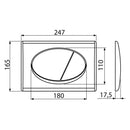 PULSADOR CROMO 247 X 165 X 16.5MM M271