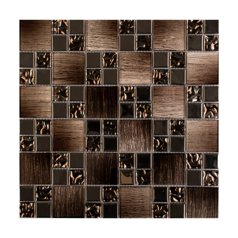 MALLA DE VIDRIO CON PLATING PATY 30X30CM (CAJA 1.35M2)22PZ