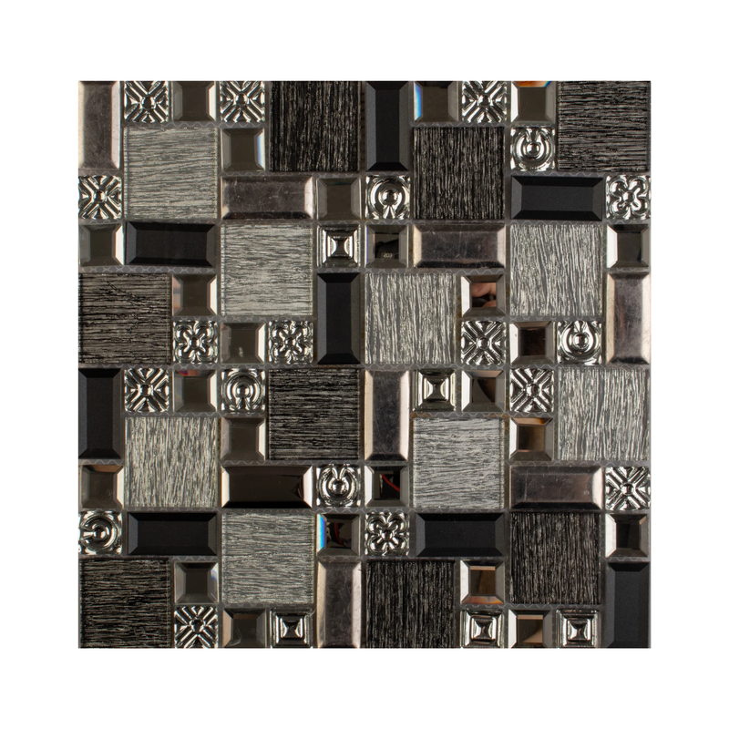 MALLA DE VIDRIO CON PLATING BUDAPEST 30X30CM (CAJA 1.8M2)20PZ