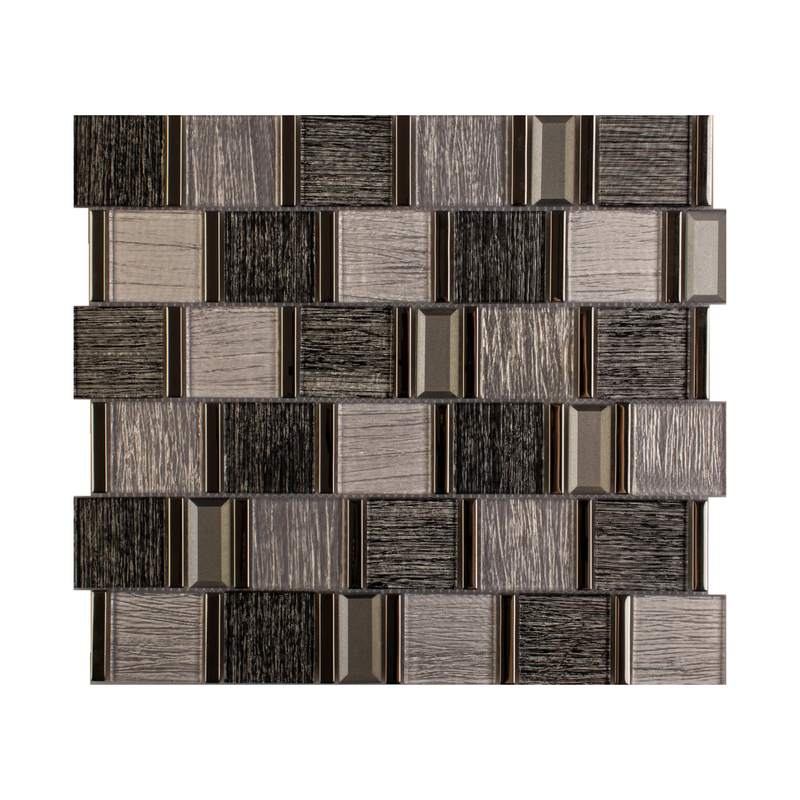 MALLA DE VIDRIO CON PLATING OSAKA 30X33.3CM (CAJA 2.04M2)20PZ